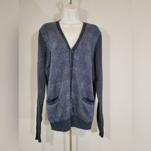 Nwot 80% Wool Jos A Bank Mens Gray Cardigan. Lightweight
